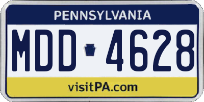 PA license plate MDD4628