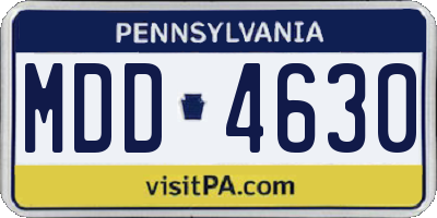 PA license plate MDD4630