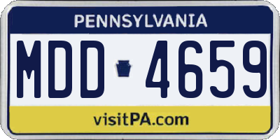 PA license plate MDD4659