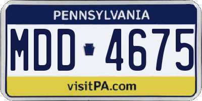 PA license plate MDD4675