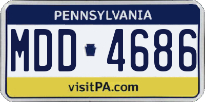 PA license plate MDD4686