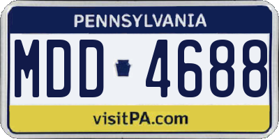 PA license plate MDD4688