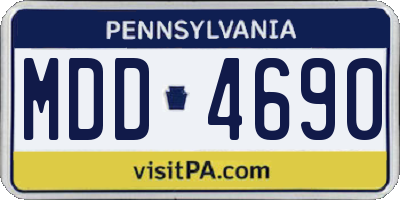 PA license plate MDD4690