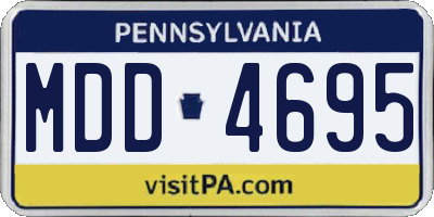 PA license plate MDD4695