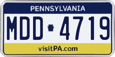 PA license plate MDD4719