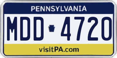 PA license plate MDD4720