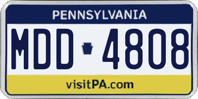 PA license plate MDD4808