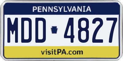 PA license plate MDD4827