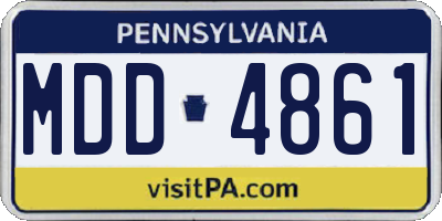 PA license plate MDD4861