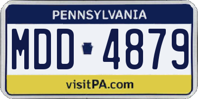 PA license plate MDD4879