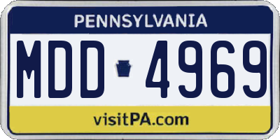 PA license plate MDD4969