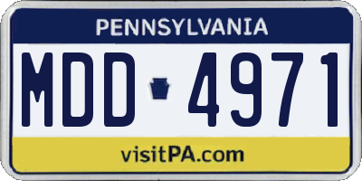 PA license plate MDD4971