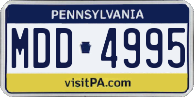 PA license plate MDD4995