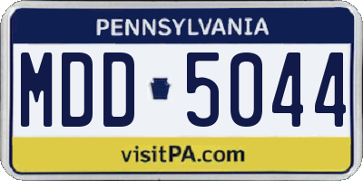 PA license plate MDD5044