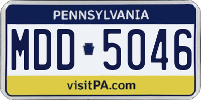 PA license plate MDD5046