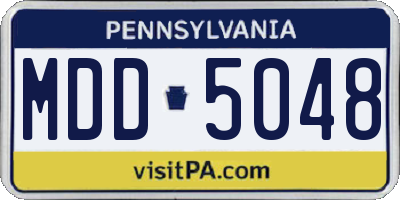 PA license plate MDD5048