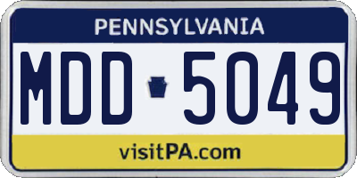 PA license plate MDD5049