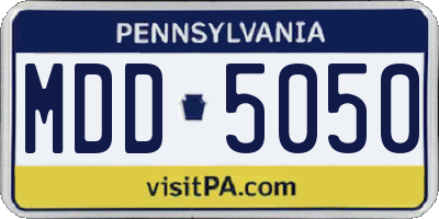 PA license plate MDD5050