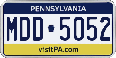 PA license plate MDD5052