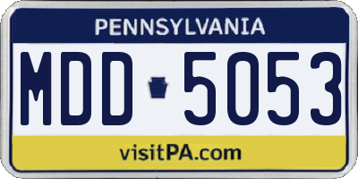 PA license plate MDD5053
