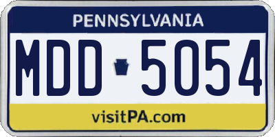 PA license plate MDD5054