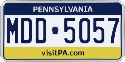 PA license plate MDD5057