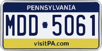 PA license plate MDD5061