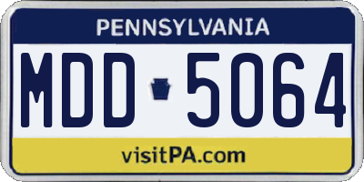 PA license plate MDD5064