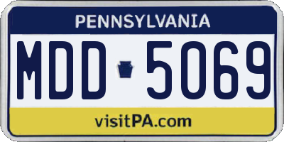 PA license plate MDD5069