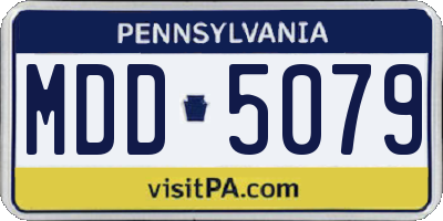 PA license plate MDD5079