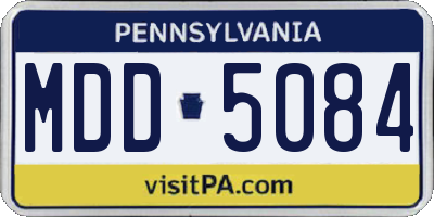 PA license plate MDD5084