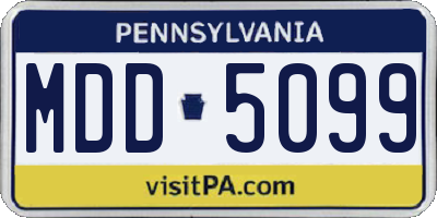 PA license plate MDD5099