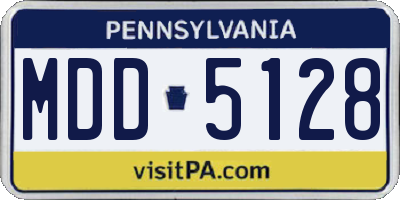PA license plate MDD5128