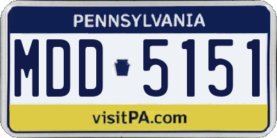 PA license plate MDD5151