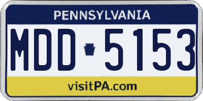 PA license plate MDD5153