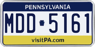 PA license plate MDD5161