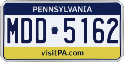 PA license plate MDD5162