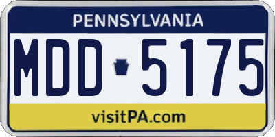 PA license plate MDD5175