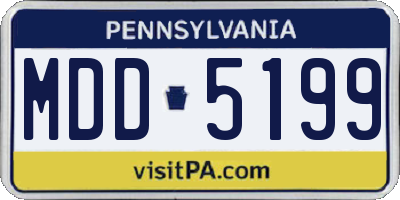 PA license plate MDD5199
