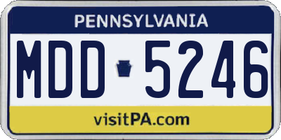 PA license plate MDD5246