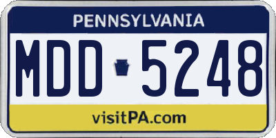 PA license plate MDD5248