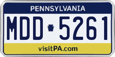 PA license plate MDD5261