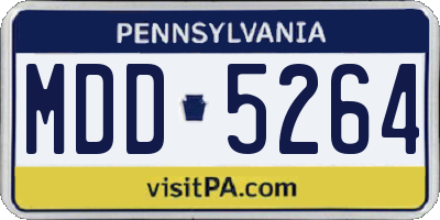 PA license plate MDD5264