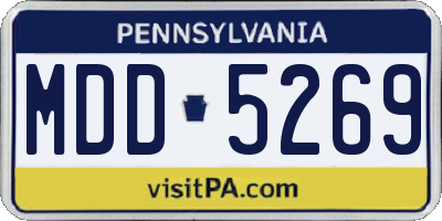 PA license plate MDD5269