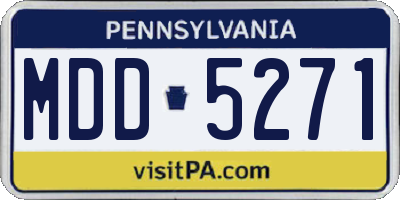 PA license plate MDD5271