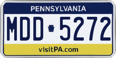 PA license plate MDD5272