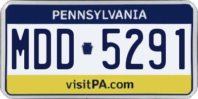 PA license plate MDD5291