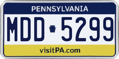 PA license plate MDD5299
