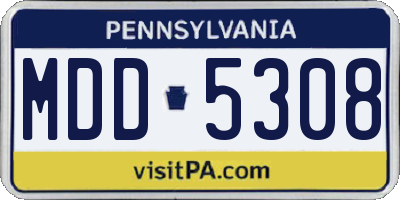 PA license plate MDD5308