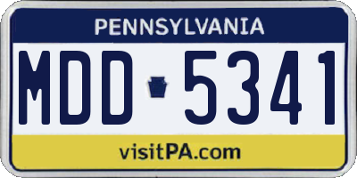 PA license plate MDD5341